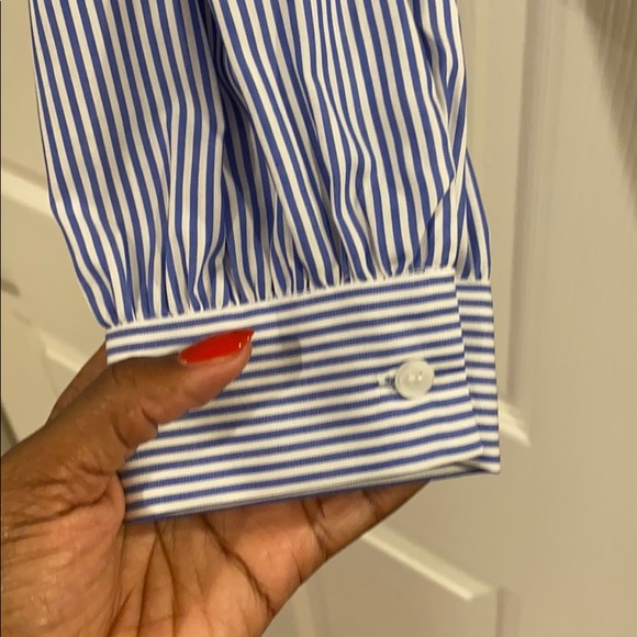 Zara Striped Long Sleeve Top w/Ruffles - Picture 4 of 5